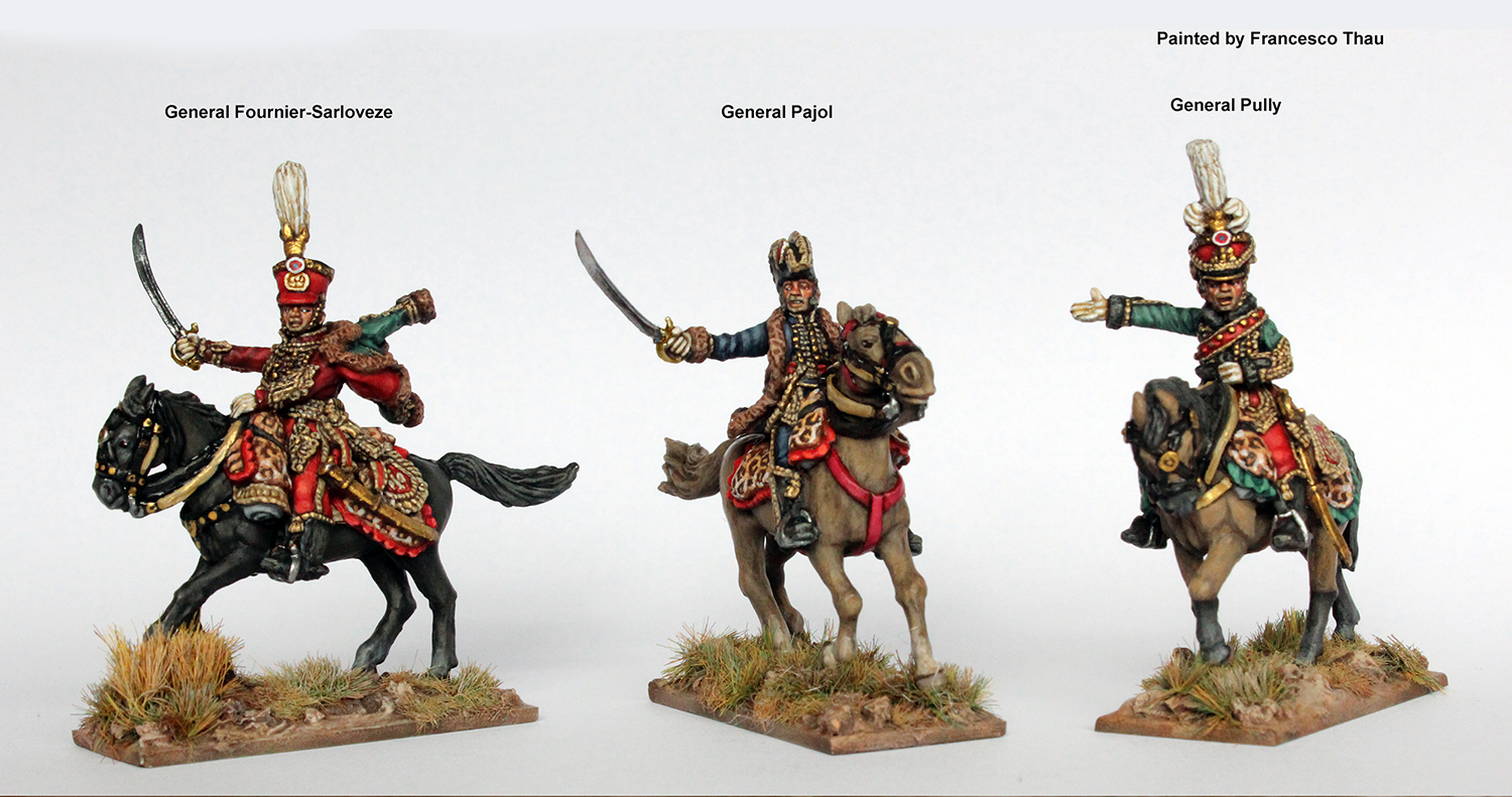 Perry FN 235 commandement cavalerie figurines x3 métal