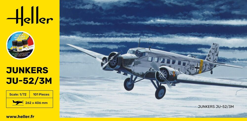 Heller Starter Kit Ju-52/3m maquette avion 1/72 complète