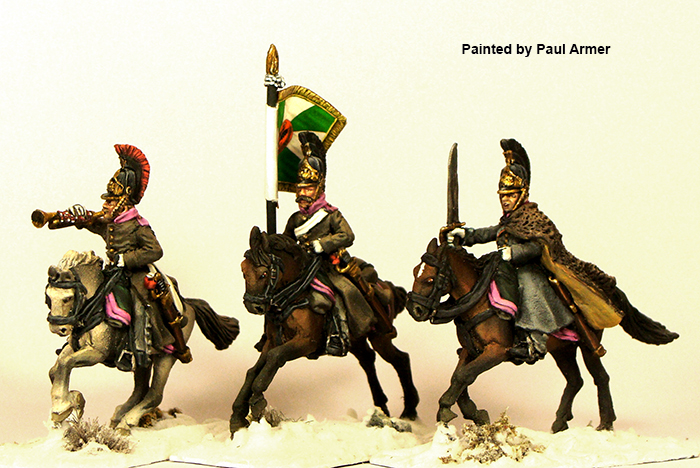Perry Miniatures Napoleonic RN 62 commandement dragons figurines capote