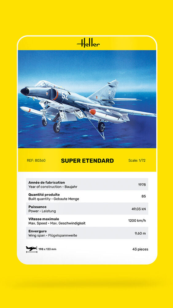 Heller Historical Collection Super Etendard 1/72 maquette avion