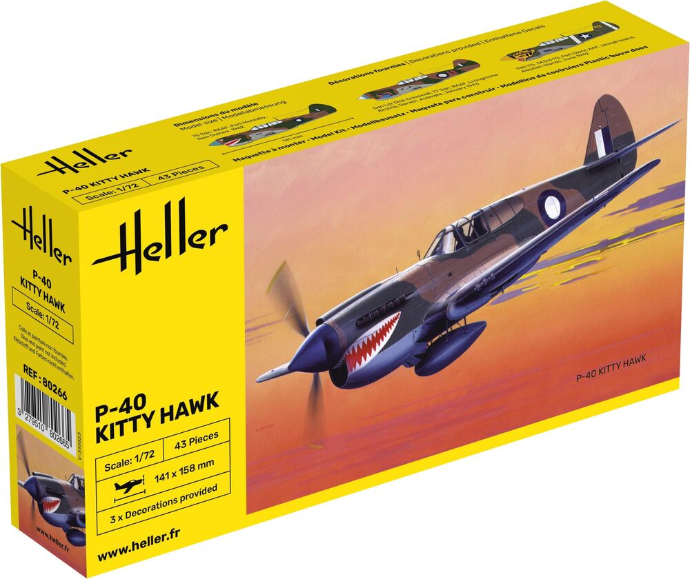 Heller P-40 Kitty Hawk 1/72 maquette avion militaire