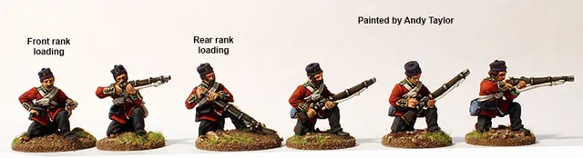 Perry BIF 5 Line Infantry figurines 28mm tirailleurs agenouillés