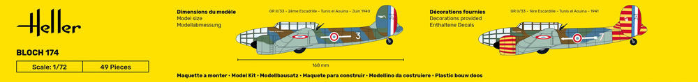 Heller Historical Collection Bloch 174 1/72 maquette avion reco