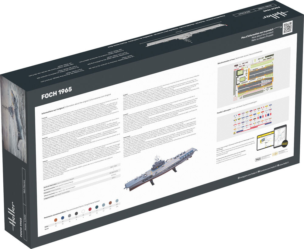 Heller Starter Kit Foch 1/400 maquette porte-avions complète