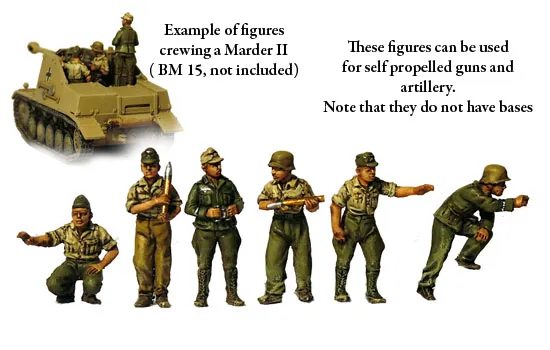 Perry Miniatures World War 2 GWW 7 figurines équipage Marder II