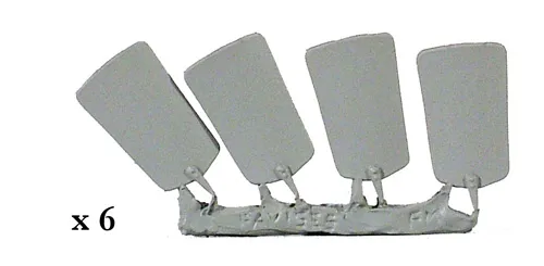 Perry EA10 Pavois plats figurines 28mm lot de 24