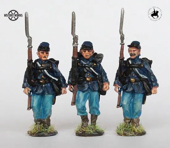 Perry ACW 50016 Union Infantry figurines marche set 2