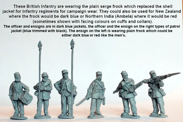Perry BIF21 infanterie commandement figurines 28mm campagne