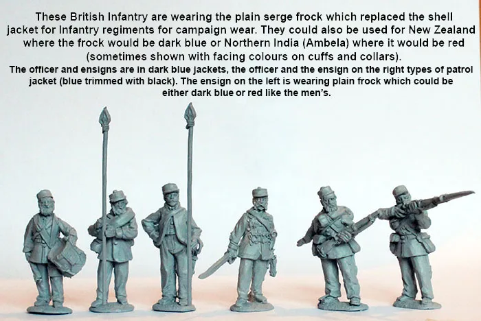 Perry BIF21 infanterie commandement figurines 28mm campagne