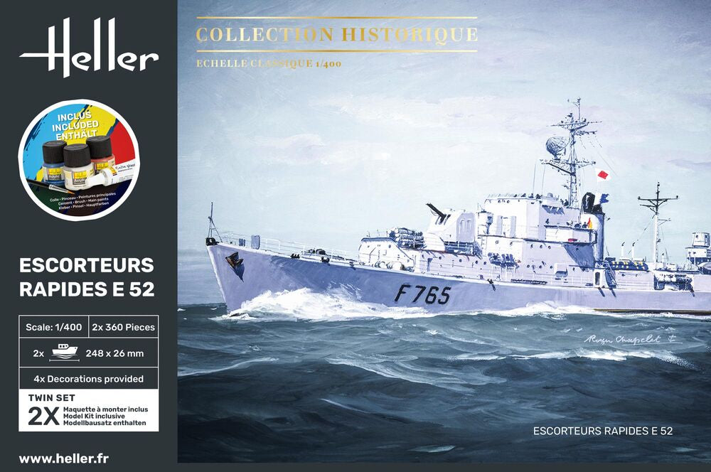Heller Starter Kit Escorteurs Rapides E52 1/400 maquette bateau