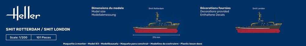 Heller Starter Kit Smit Rotterdam maquette bateau 1/200