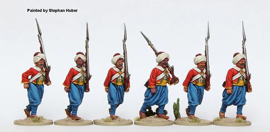 Perry Miniatures Napoleonic OT 8 figurines arnauts marche