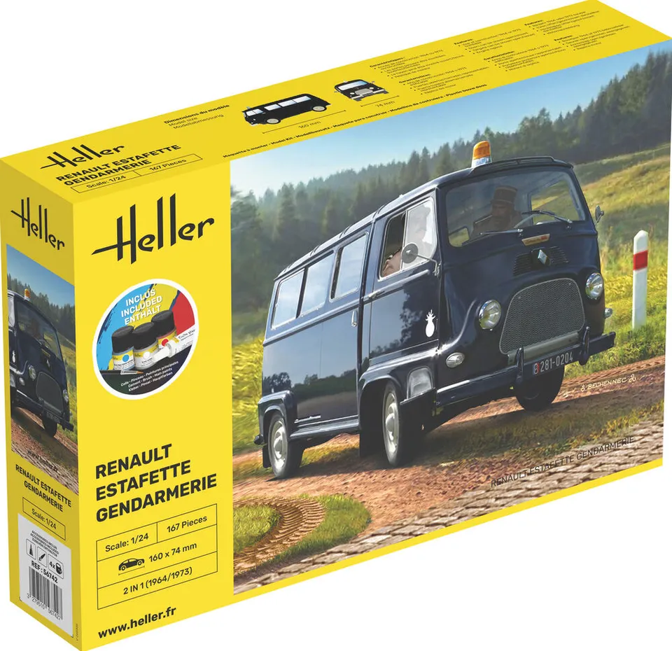 Heller Starter Kit Renault Estafette Gendarmerie maquette 1/24