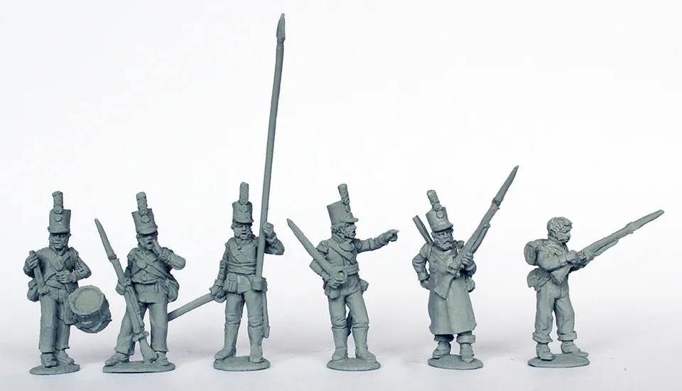 Perry PORT 5 infanterie commandement figurines 28mm 1810-15