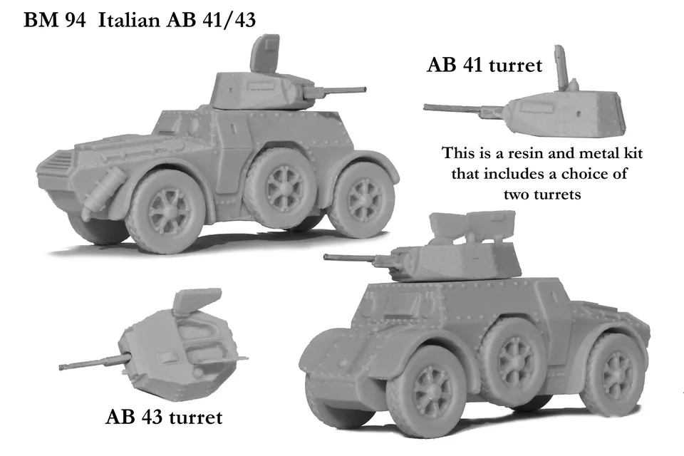 Perry Miniatures World War 2 BM94 Autoblinda AB41/43 maquette