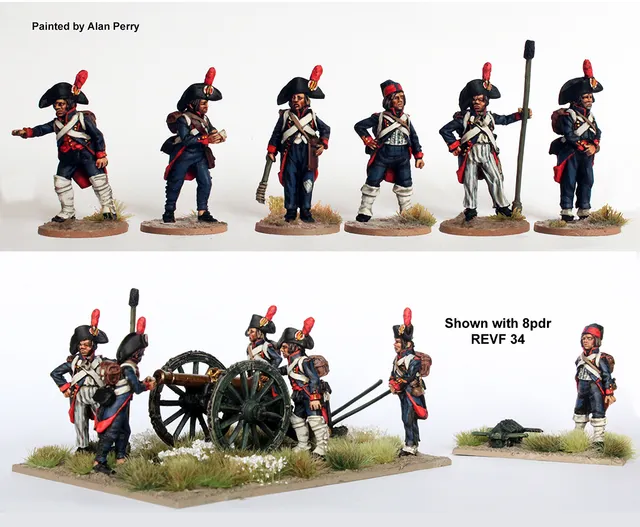 Perry Miniatures REVF 35 Artillerie à pied figurines chargement