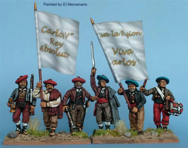 Perry Miniatures Carlist War CAT23 figurines commandement béret basque
