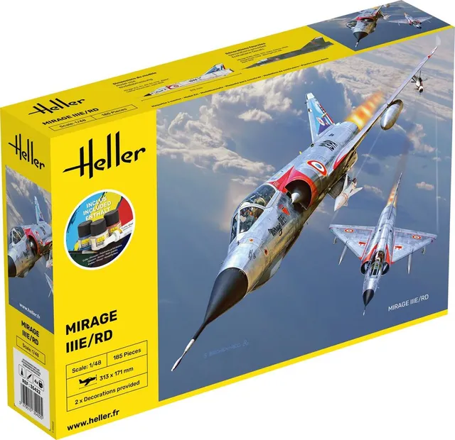Heller Starter Kit Mirage IIIE/RD 1/48 maquette avion complet