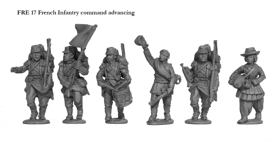 Perry Franco-Prussian War FRE 17 figurines infanterie commandement 28mm