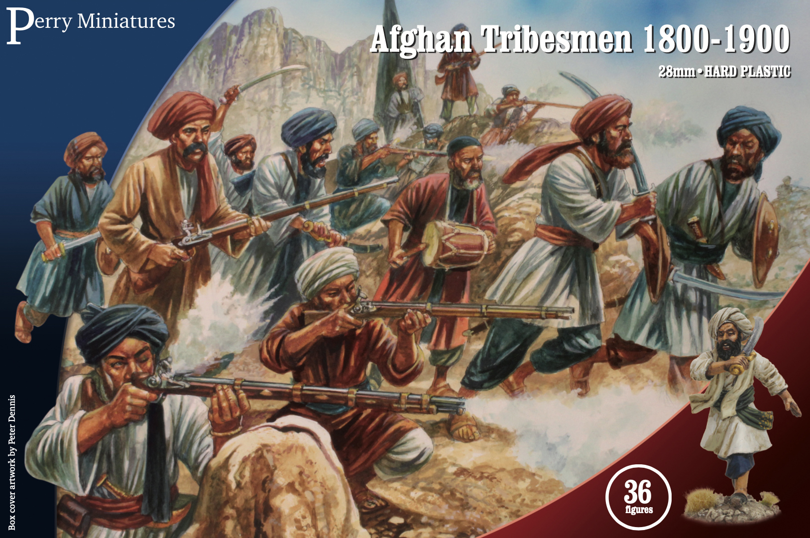 Perry VLW80 Afghan Tribesmen boîte 36 figurines plastique 28mm