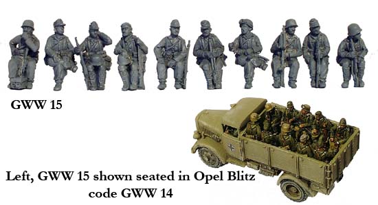 Perry Miniatures GWW 15 figurines section allemande assise