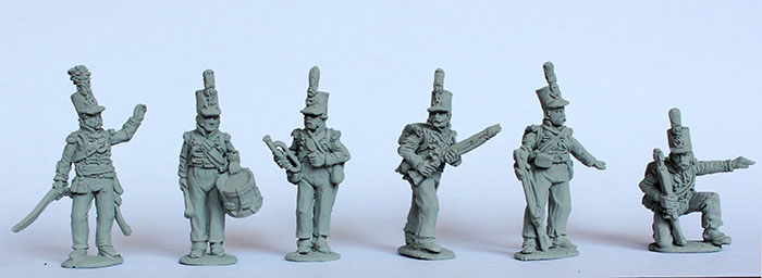 Perry Napoleonic PORT 11 Cazadore command figurines