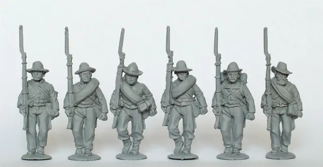 Perry Miniatures ACW32 figurines infanterie confédérée avance 28mm