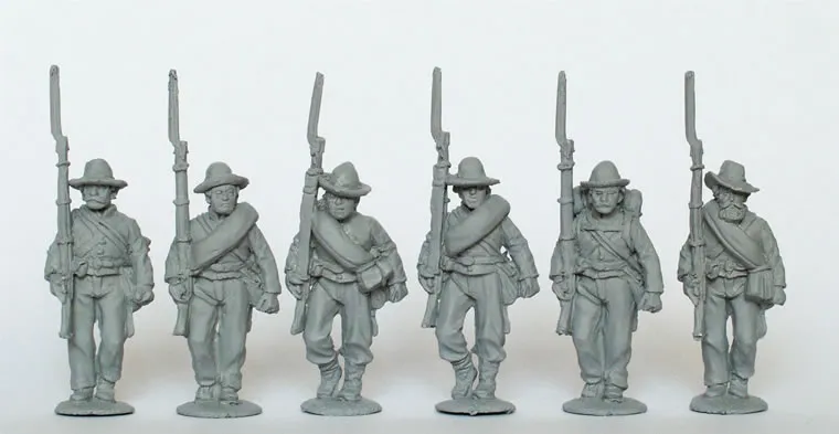 Perry Miniatures ACW32 figurines infanterie confédérée avance 28mm