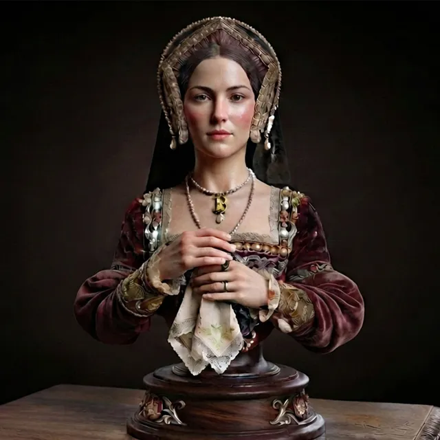 ART GIRONA Busts Anne Boleyn buste historique à peindre