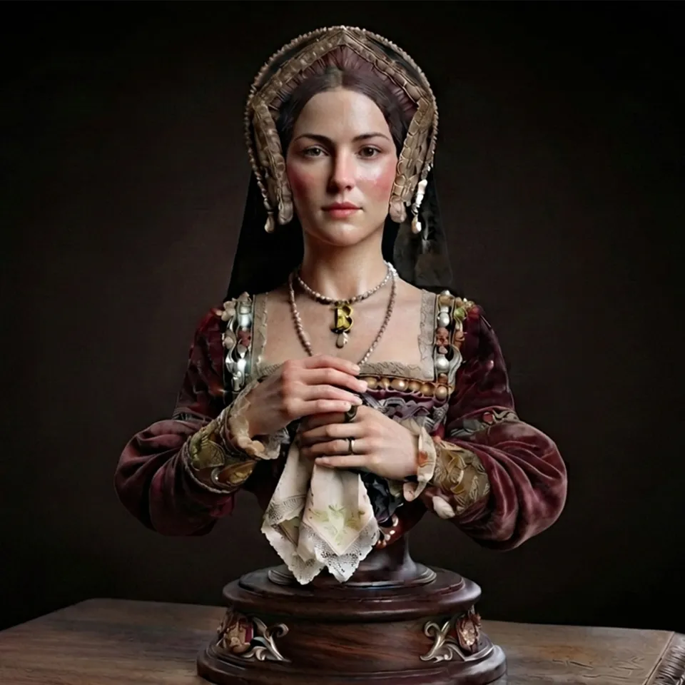 ART GIRONA Busts Anne Boleyn buste historique à peindre