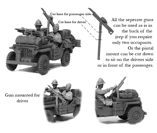 Perry World War 2 WW25 SAS Jeep Section maquette 28mm résine