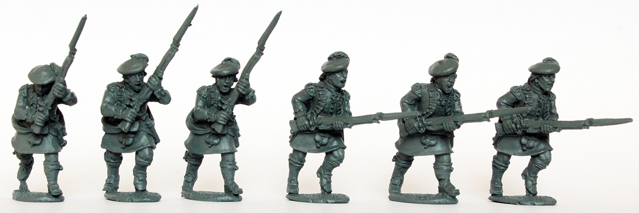 Perry Miniatures AW6 Highlander Light Infantry figurines charge