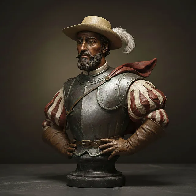 Art Girona Busts Juan Ponce de León buste à peindre