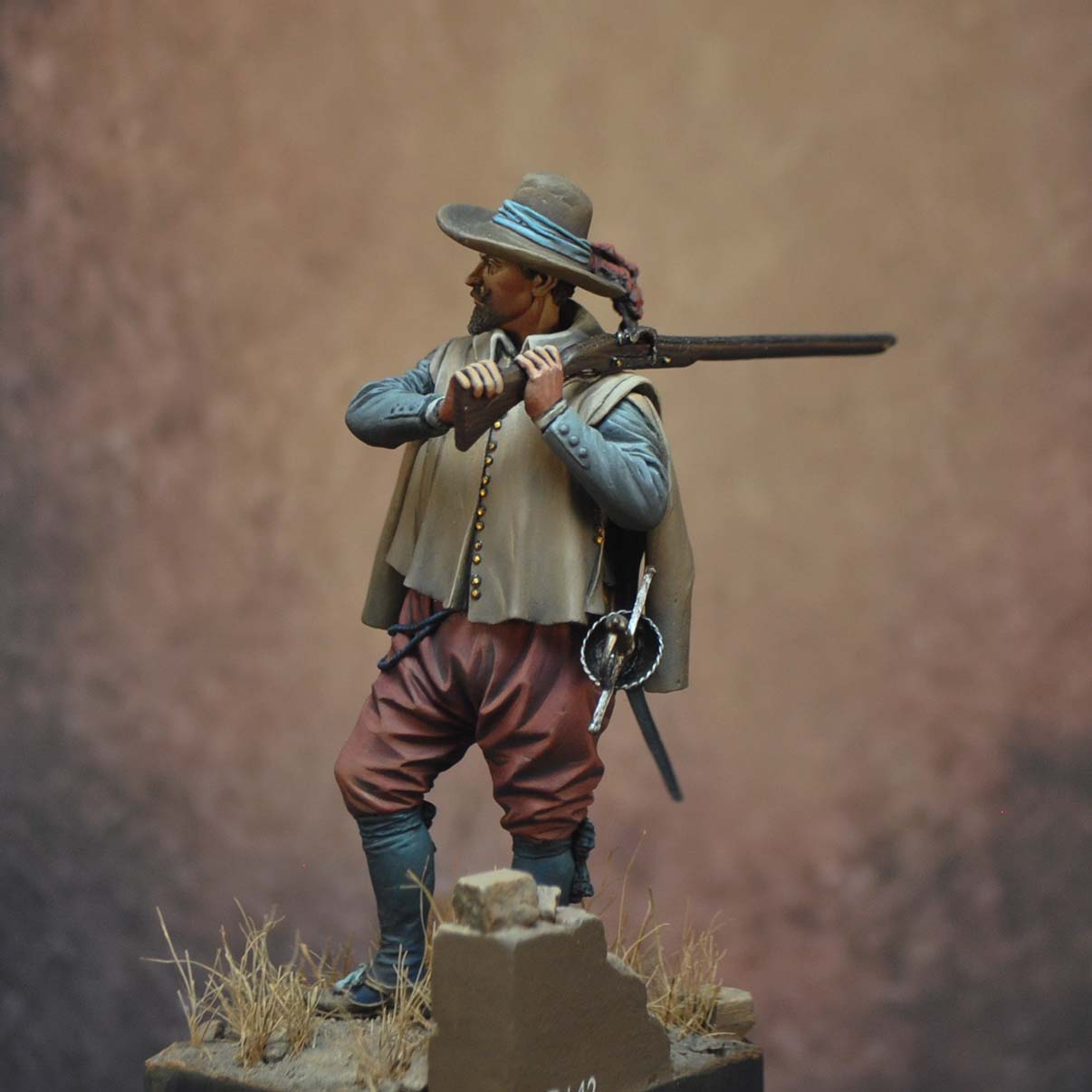 ART GIRONA 70mm Arquebusier Trente Ans figurine métal