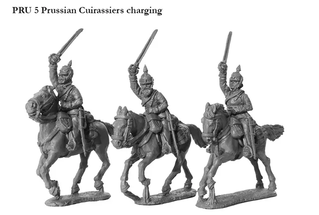 Perry Franco-Prussian PRU 5 figurines cuirassiers charge