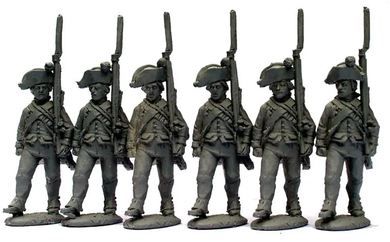 Perry AW88 Hesse-Cassel Musketeers advancing figurines