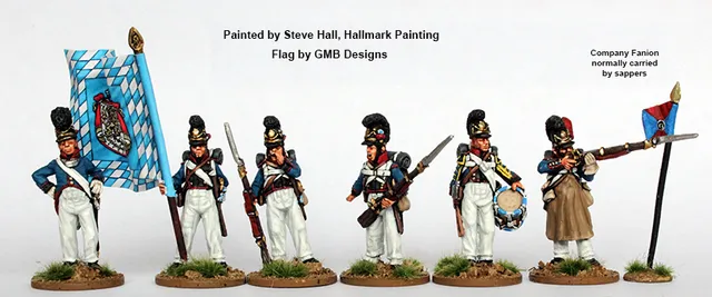 Perry Napoleonic BAV 12 Line Infantry Command figurines 28mm 1812