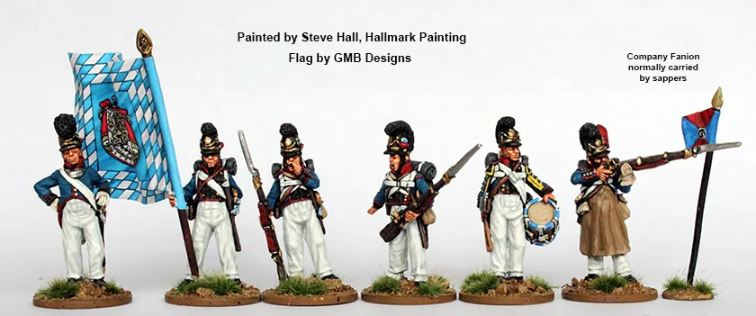 Perry Napoleonic BAV 12 Line Infantry Command figurines 28mm 1812