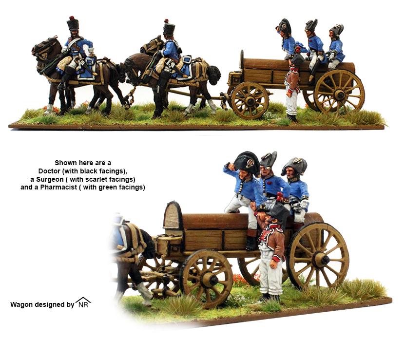Perry Miniatures Napoleonic FN 179 figurines chariot chirurgien 28mm