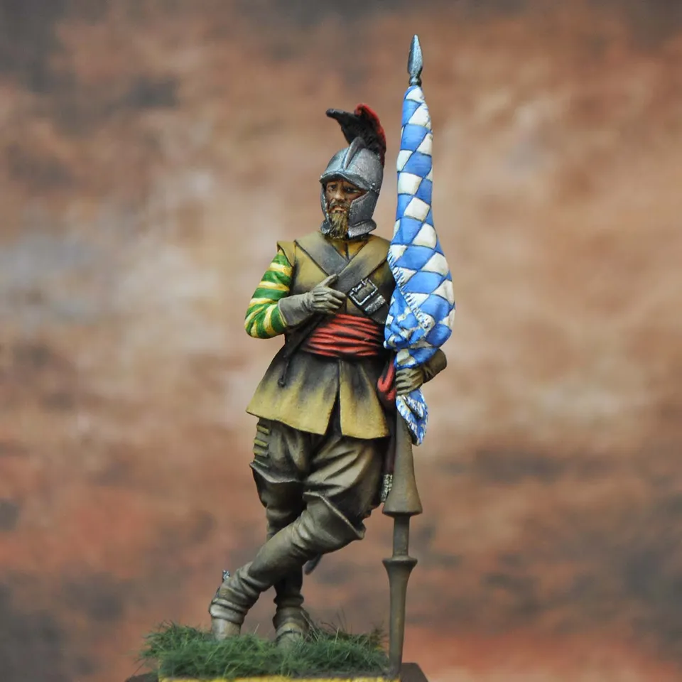 Art Girona General Serie Étendard cavalerie figurine 1618-1648