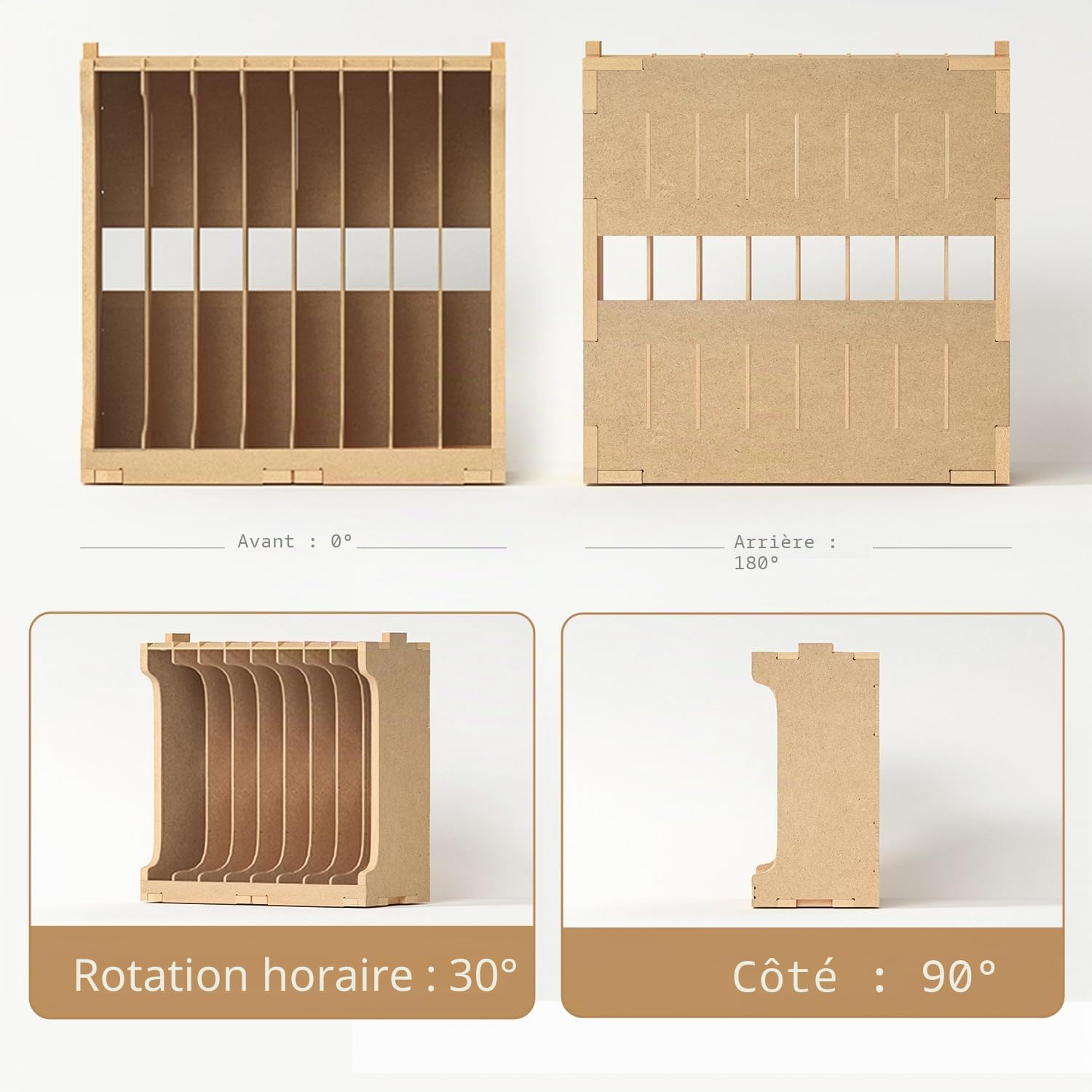 Bucasso Hobby Organizer GK7 étagère grappes 8 fentes MDF