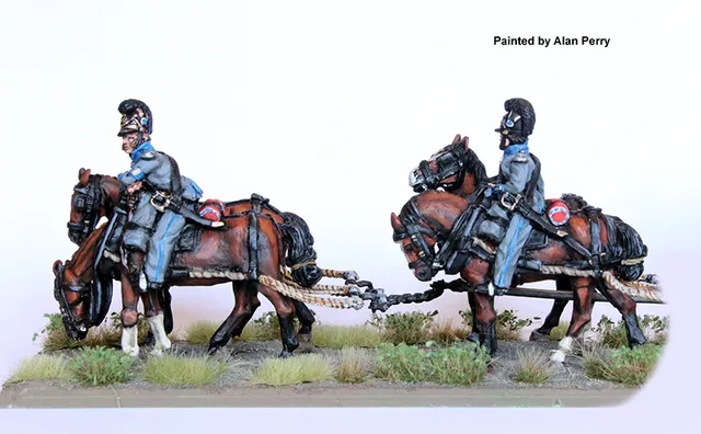 Perry Miniatures Napoleonic BAV 44 figurines attelage 4 chevaux métal