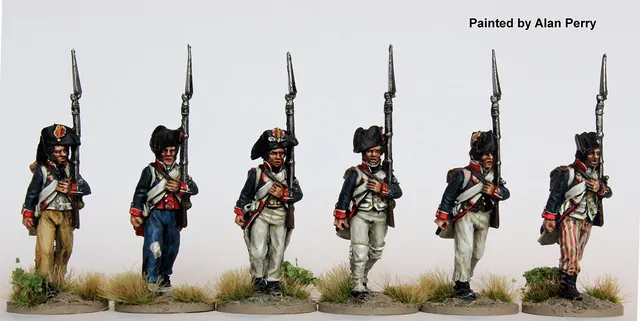 Perry REVF 4 Fusiliers bicornes figurines métal 28mm
