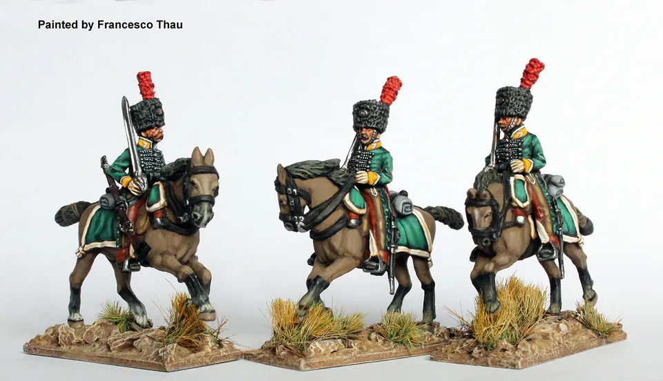 Perry Napoleonic SPA 45 figurines grenadiers à cheval galop