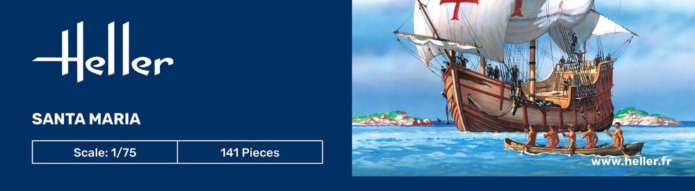 Heller Historical Santa Maria maquette bateau 1/75 voilier