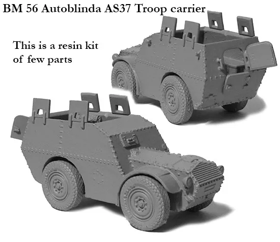 Perry Blitzkrieg BM 56 maquette Autoblinda AS37 résine
