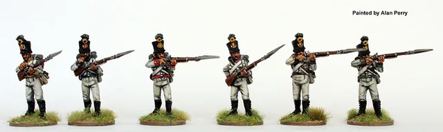 Perry Napoleonic AN 62 figurines fusiliers allemands shako