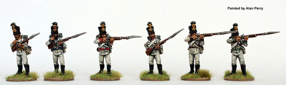 Perry Napoleonic AN 62 figurines fusiliers allemands shako