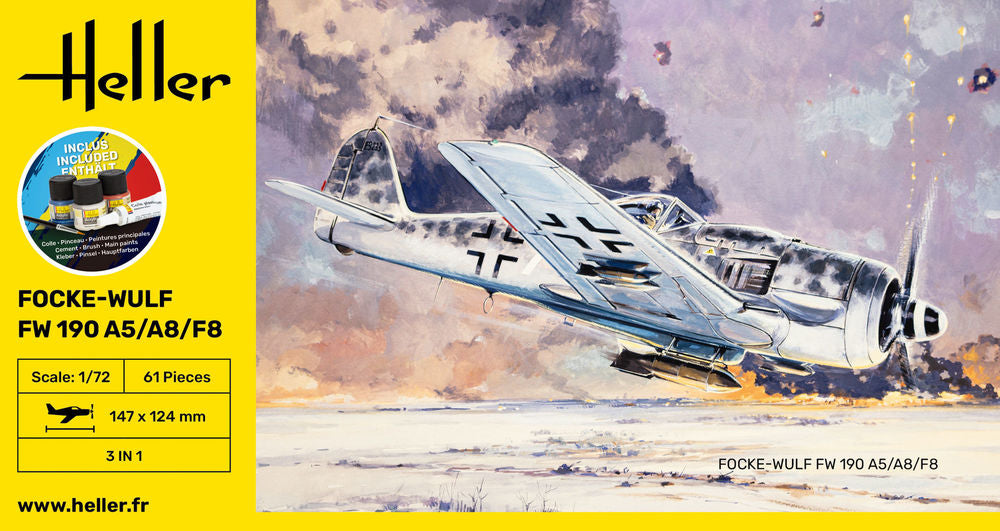 Heller Starter Kit FW 190 A5/A8/F8 maquette 1/72