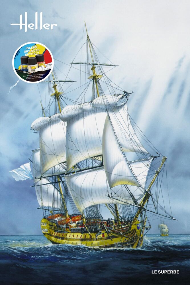 Heller Starter Kit Le Superbe maquette bateau 1/150 kit complet
